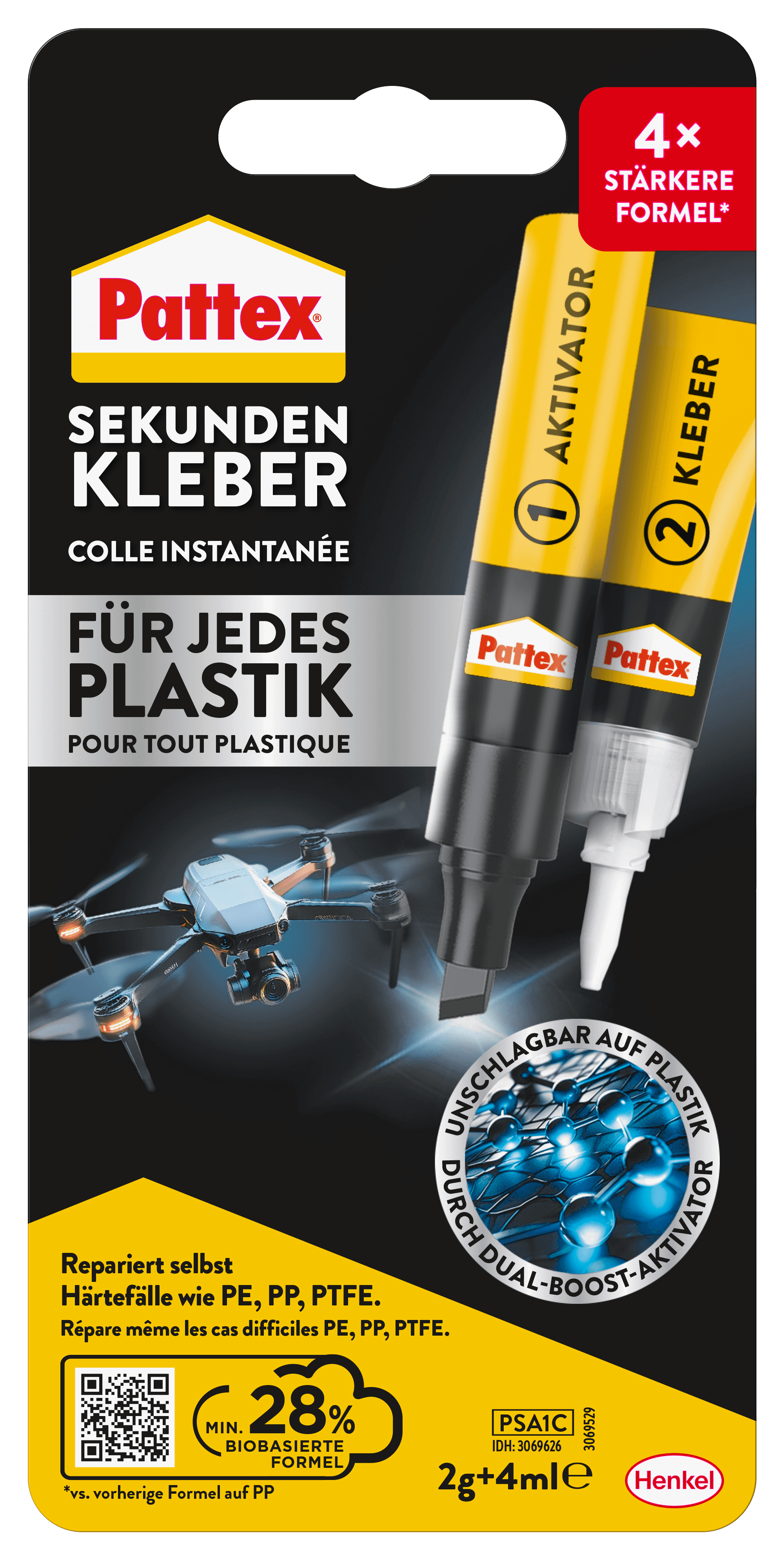Pattex® Sekundenkleber Tube mit 4ml/2g
