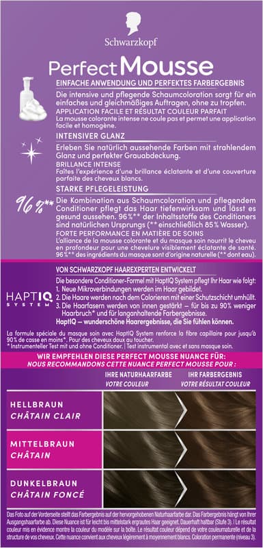 Schwarzkopf Perfect Mousse Permanente Schaumcoloration 465/4-65 Schokobraun