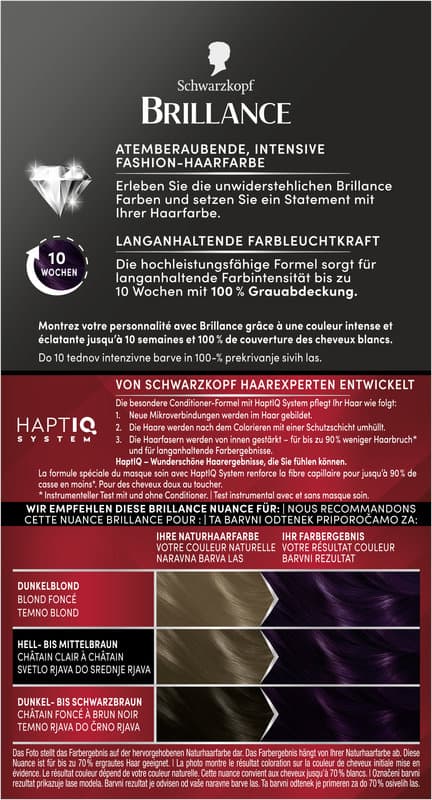 Schwarzkopf BRILLANCE Crema colorante intensa