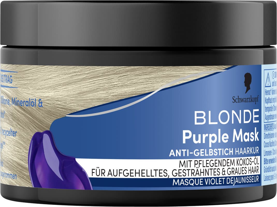 Schwarzkopf Blonde Purple Mask Anti-Gelbstich Effekt Haarmaske