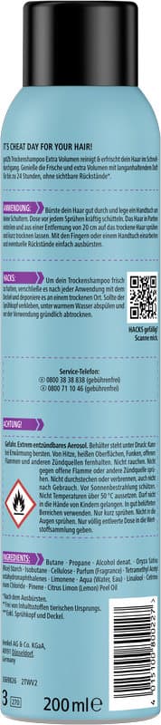 Champú seco en Ropa interior GOT2B Extra Volumen 200 ml