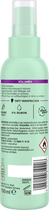 taft Föhn-Spray Volumen 150ml - Haltegrad 3 - mittlerer Halt
