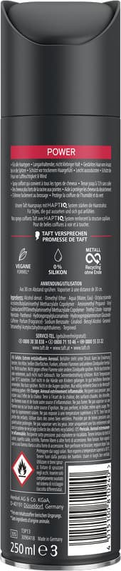 Laca para el cabello taft Power 250 ml Nivel de fijación 5 - fijación muy fuerte