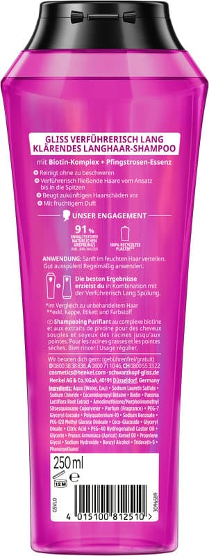 Champú GLISS Largo Seductor 250 ml