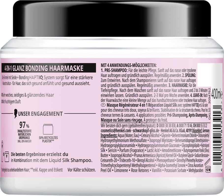 GLISS Liquid Silk Glanz 4-in-1 Bonding Haarmaske