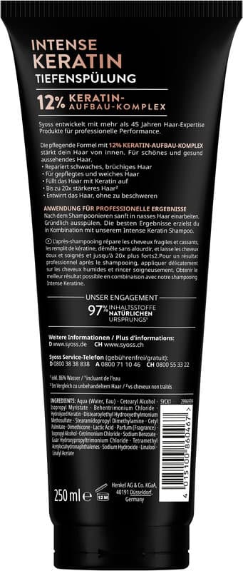 Acondicionador intensivo syoss Intense Keratin 