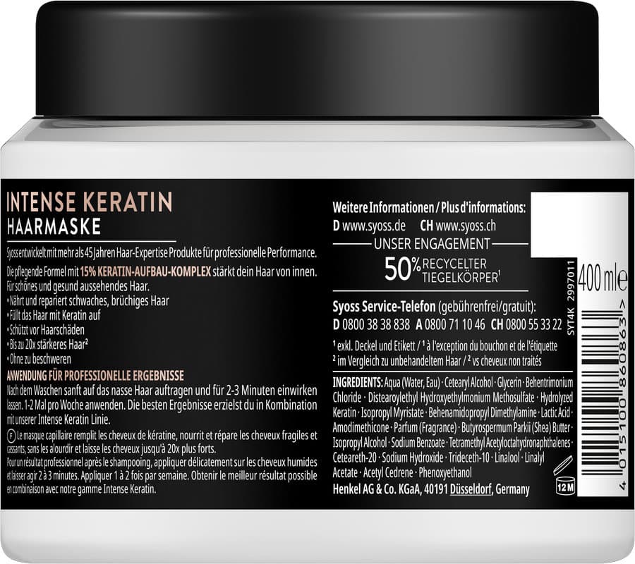 syoss Haarmaske Intense Keratin
