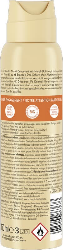 Desodorante en spray FA Energising Oriental Neroli 