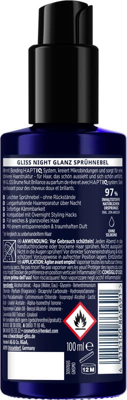 GLISS Bruma de brillo nocturno sin aclarado