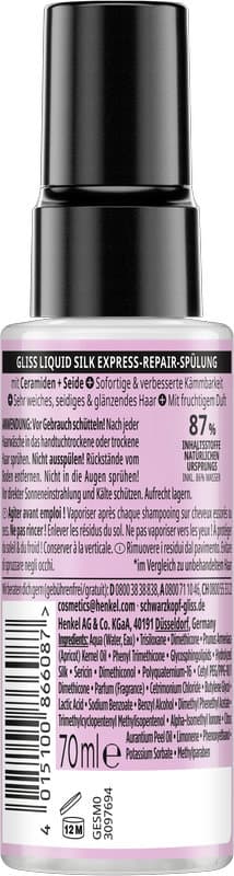 Acondicionador reparador exprés GLISS Liquid Silk 