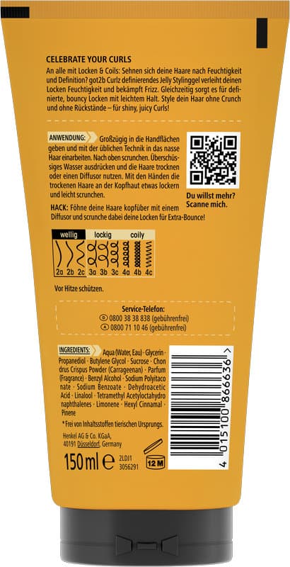 GOT2B Jelly Stylinggel Curlz 150ml