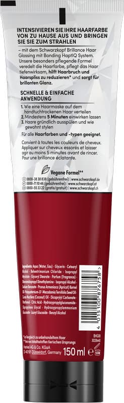 Schwarzkopf BRILLANCE Glanz-Behandlung Haar Glossing Diamond Transparent 