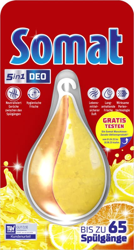 SOMAT 5in1 Spülmaschinen-Deo Perls Zitrone & Orange