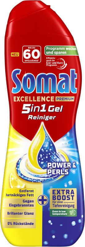 SOMAT Excellence Premium 5in1 Gel Reiniger Power & Perls 