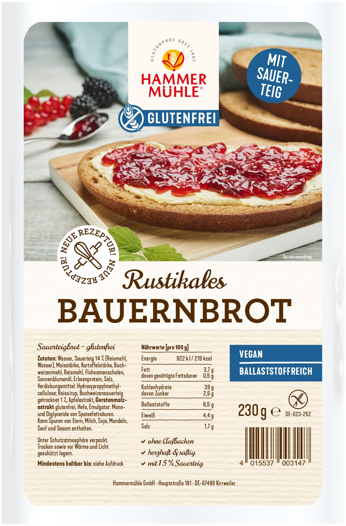 HAMMERMÜHLE Rustikales Bauernbrot