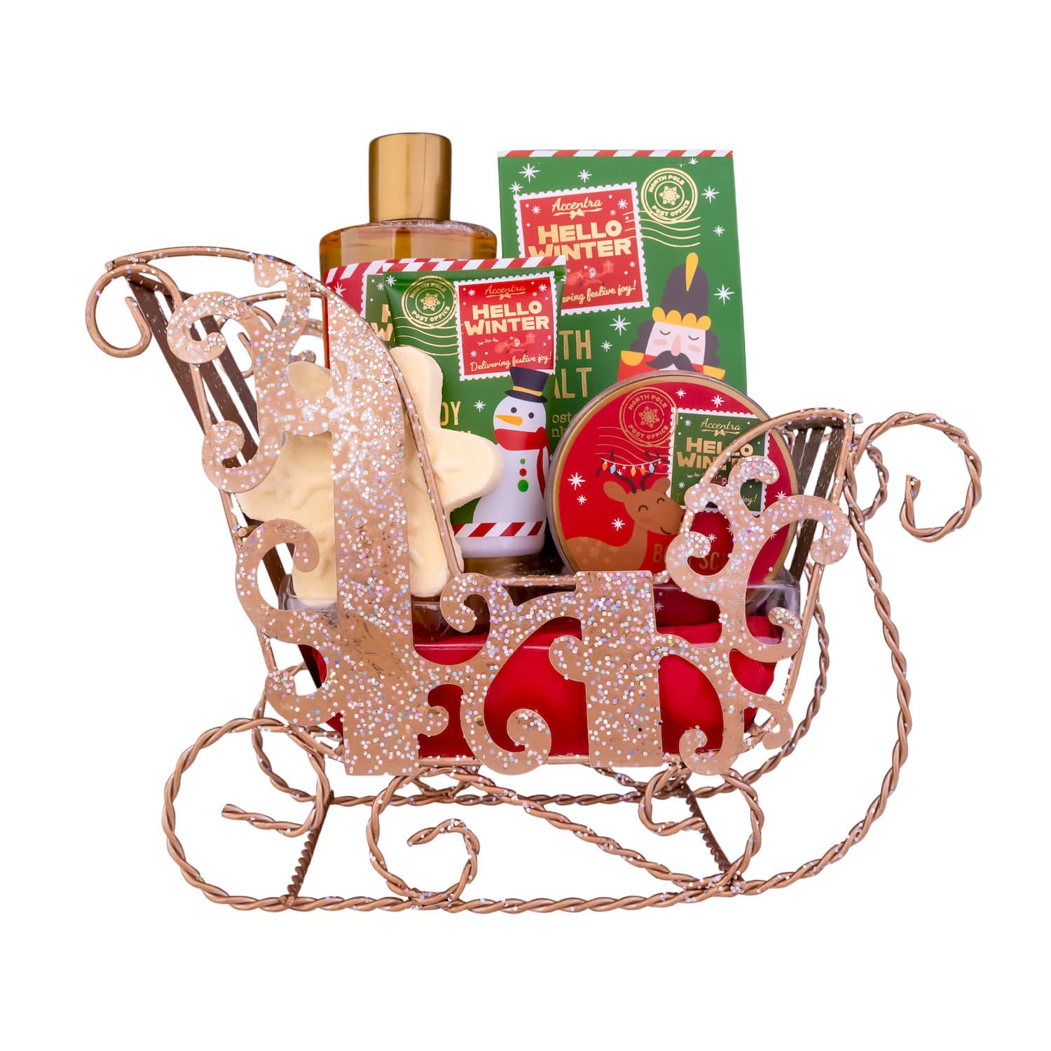 Accentra Hello Winter im Drahtschlitten Geschenkpackung