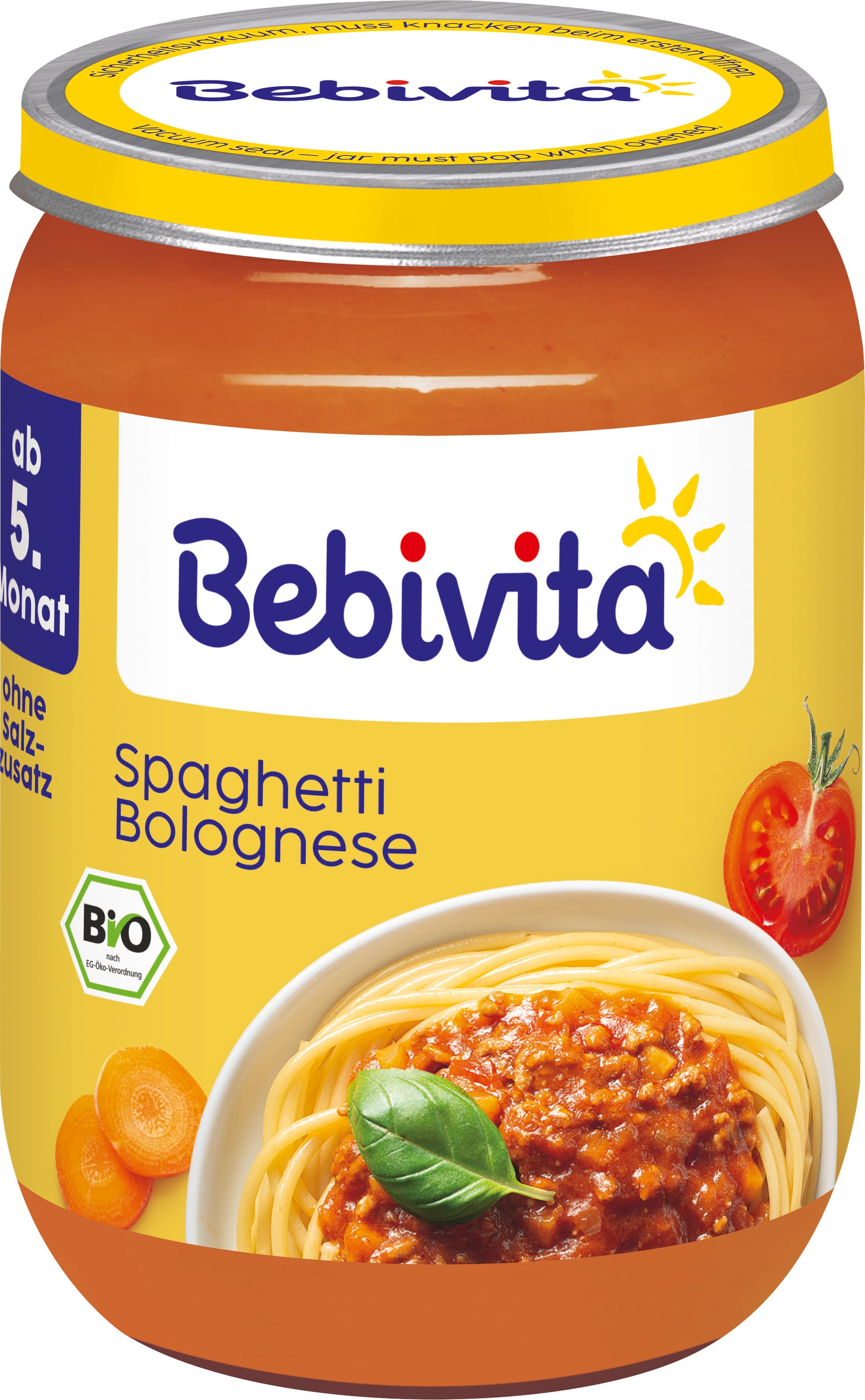 Bebivita Bio Menüs: Gemüse-Spaghetti mit Pute