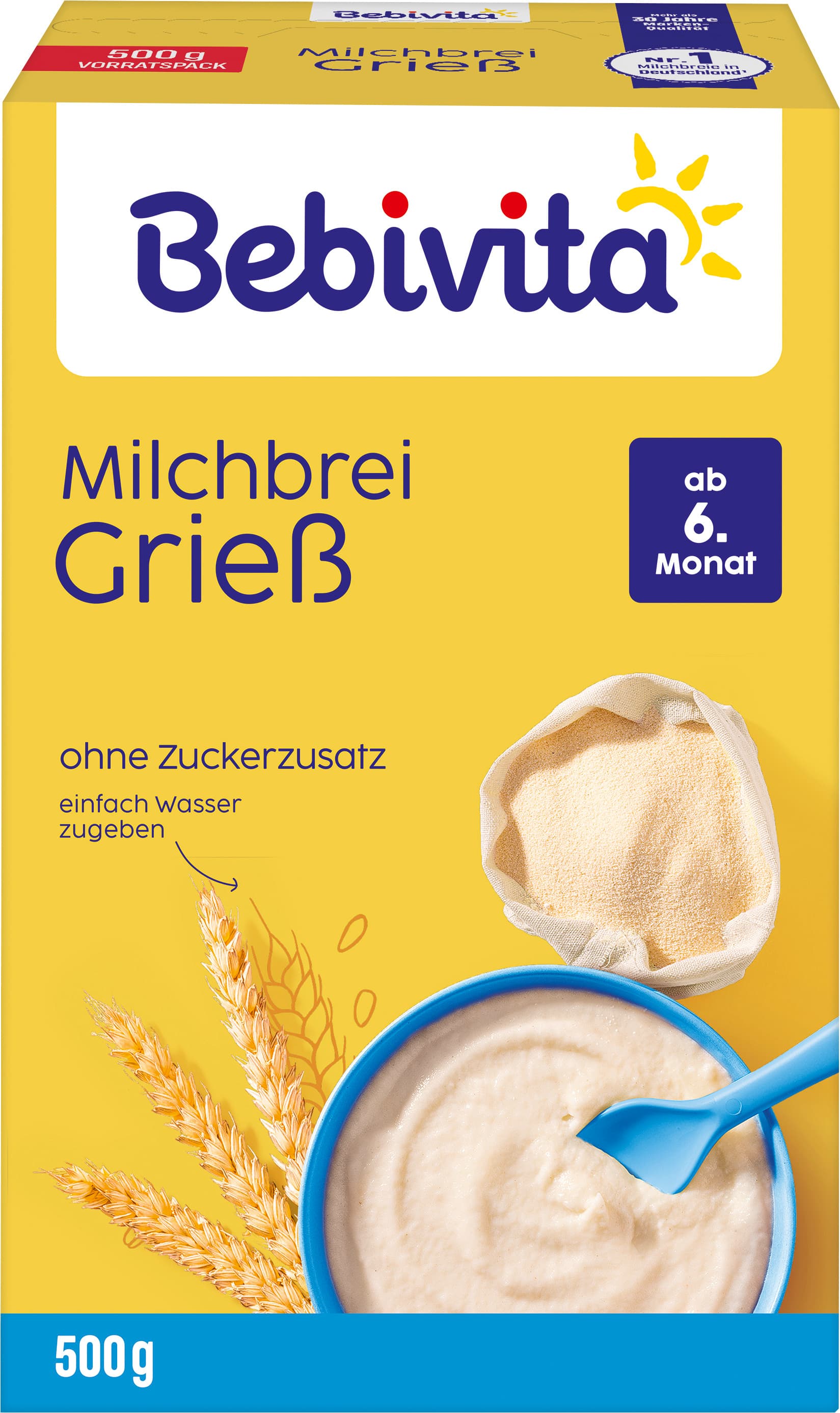 Bebivita Milchbreie ohne Zuckerzusatz Milchbrei Grieß