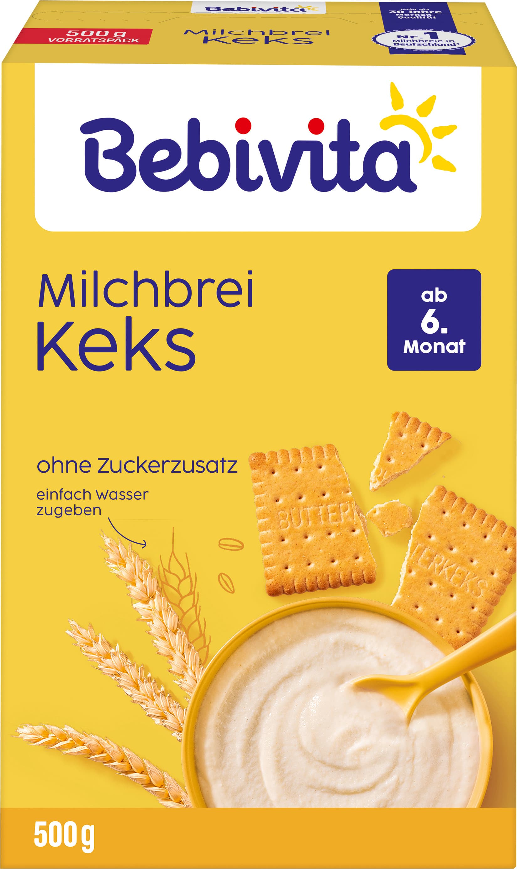 Bebivita Milchbreie ohne Zuckerzusatz Milchbrei Keks