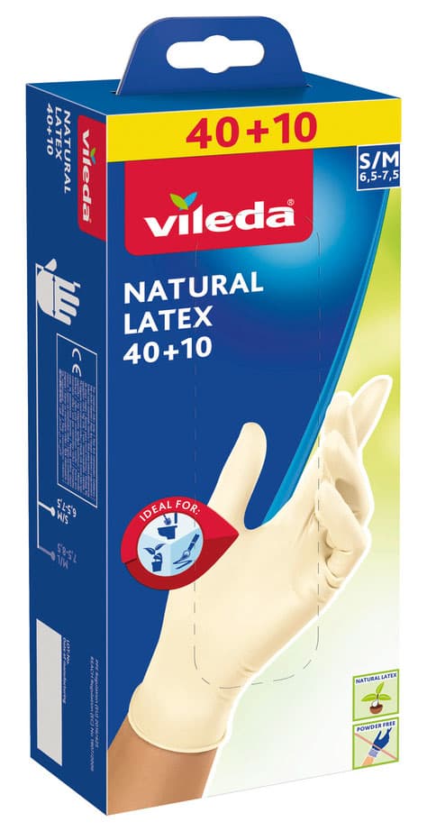 Vileda Handschuhe Natural Latex S/M