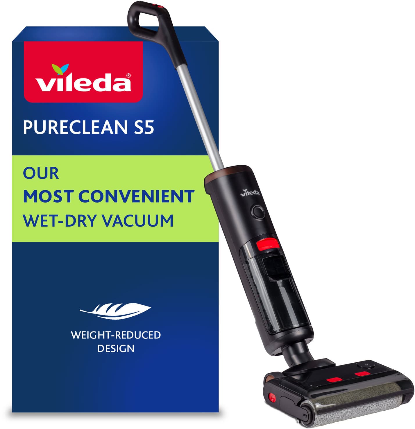 Vileda PureClean S5 Nass- und Trockensauger mit Zubehör