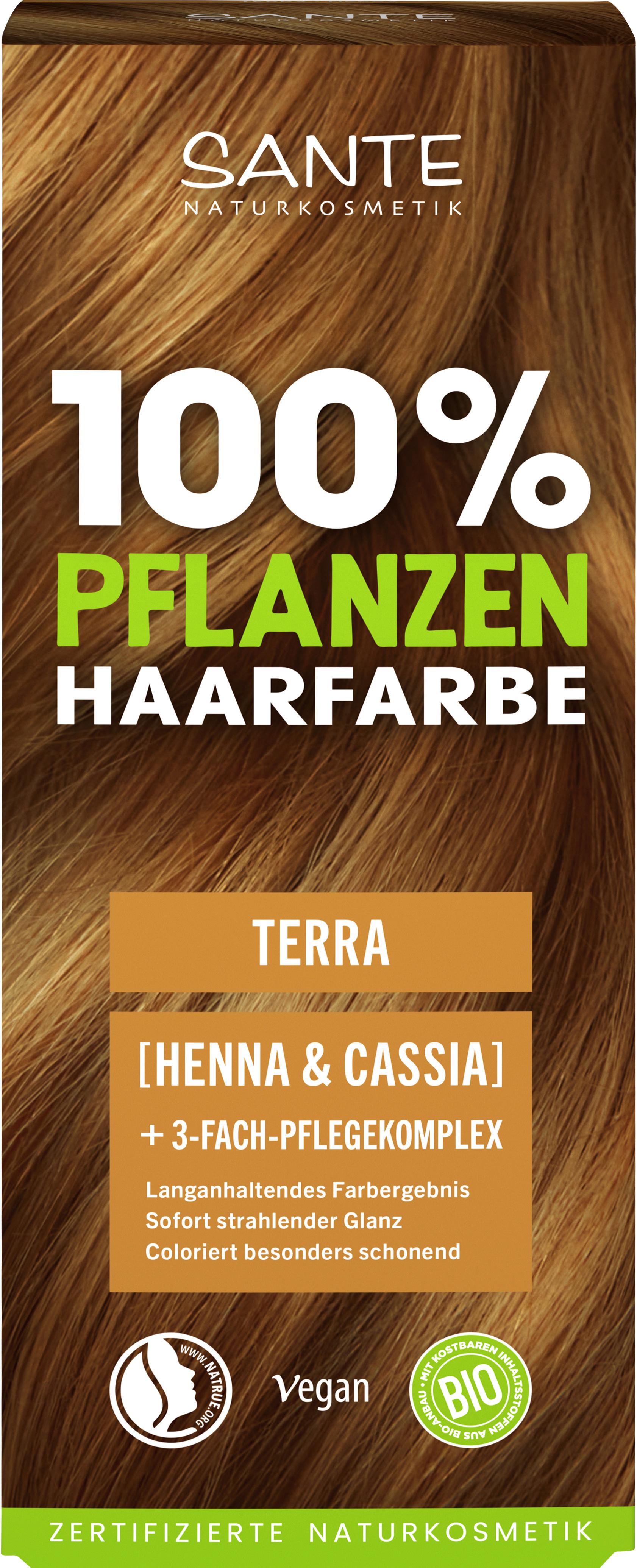SANTE 100% Pflanzenhaarfarbe mit 3-Fach Pflegekomplex TERRA 04