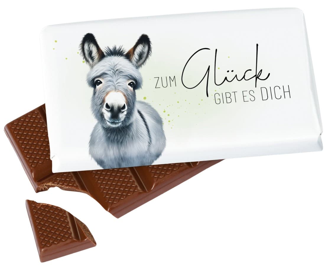 Geschenk für Dich Schokolade Zum Glück gibt es Dich