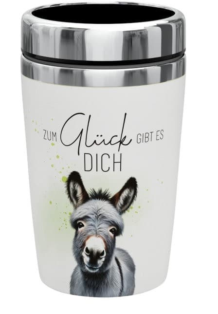 Geschenk für Dich Becher To Go Zum Glück gibt es Dich 240ml