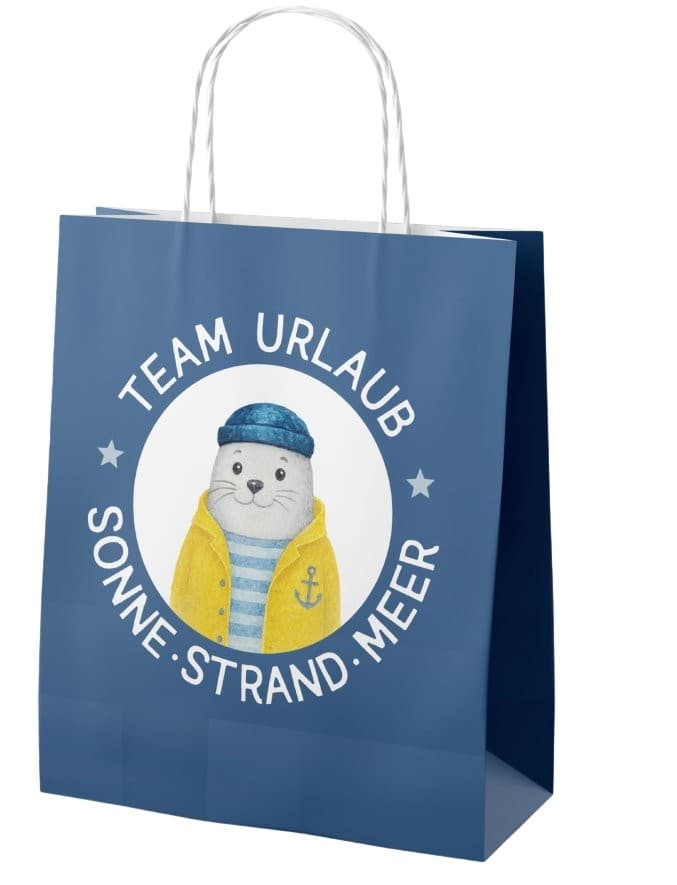 Geschenk für Dich Geschenktüte Team Urlaub