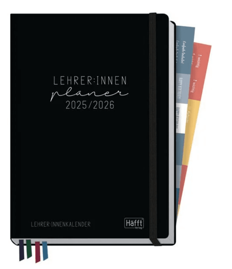 HÄFFT Lehrer-Planer A5+ 2025/26 Black Edition 