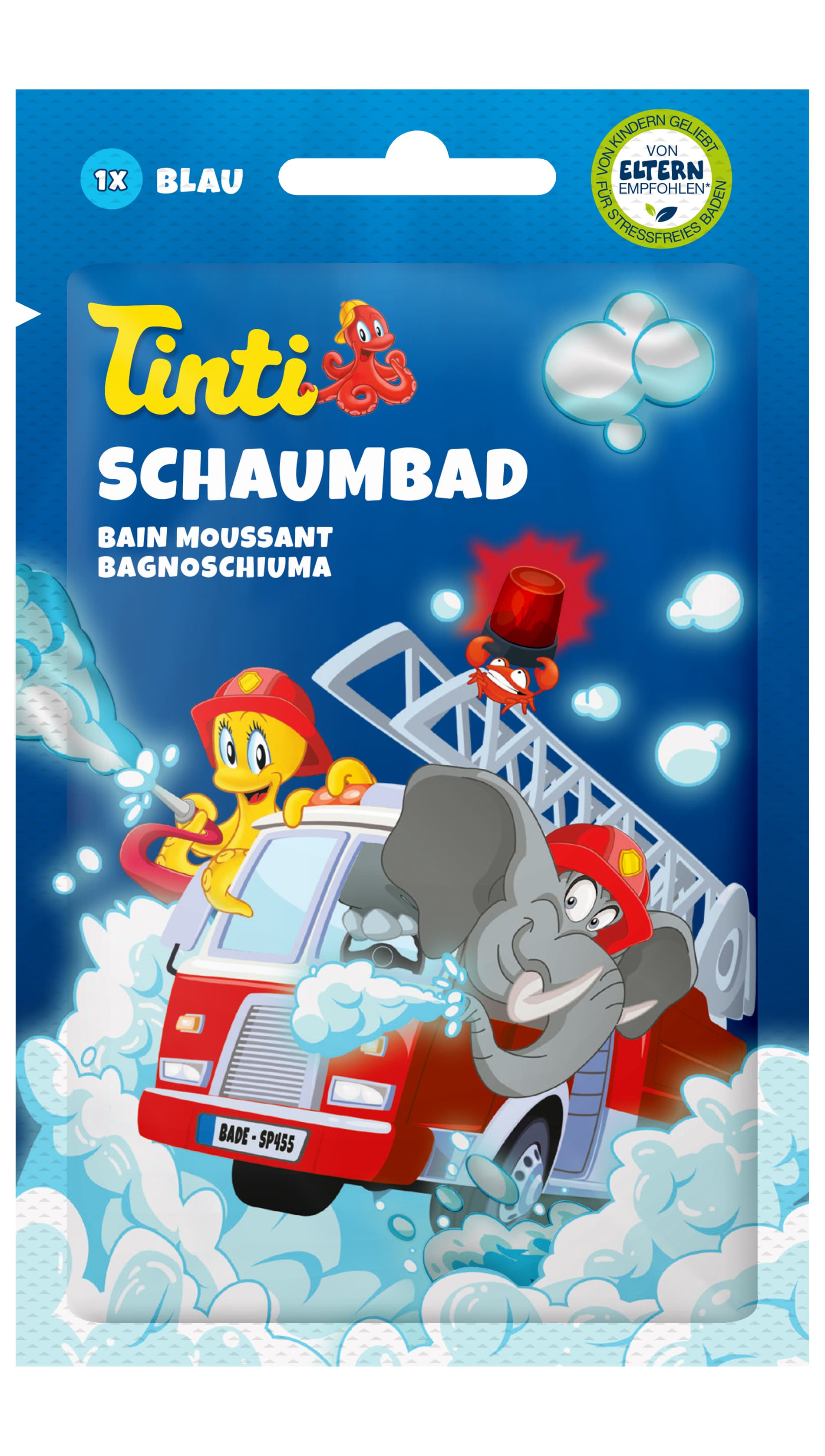 Tinti Schaumbad blau