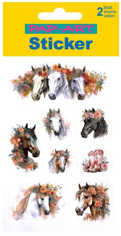 PAP-ART Sticker Glitter Pferde