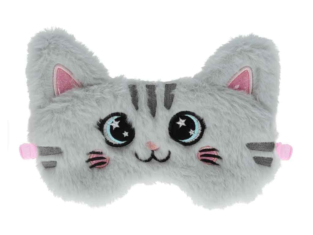Schlafmaske Cutie Katze grau
