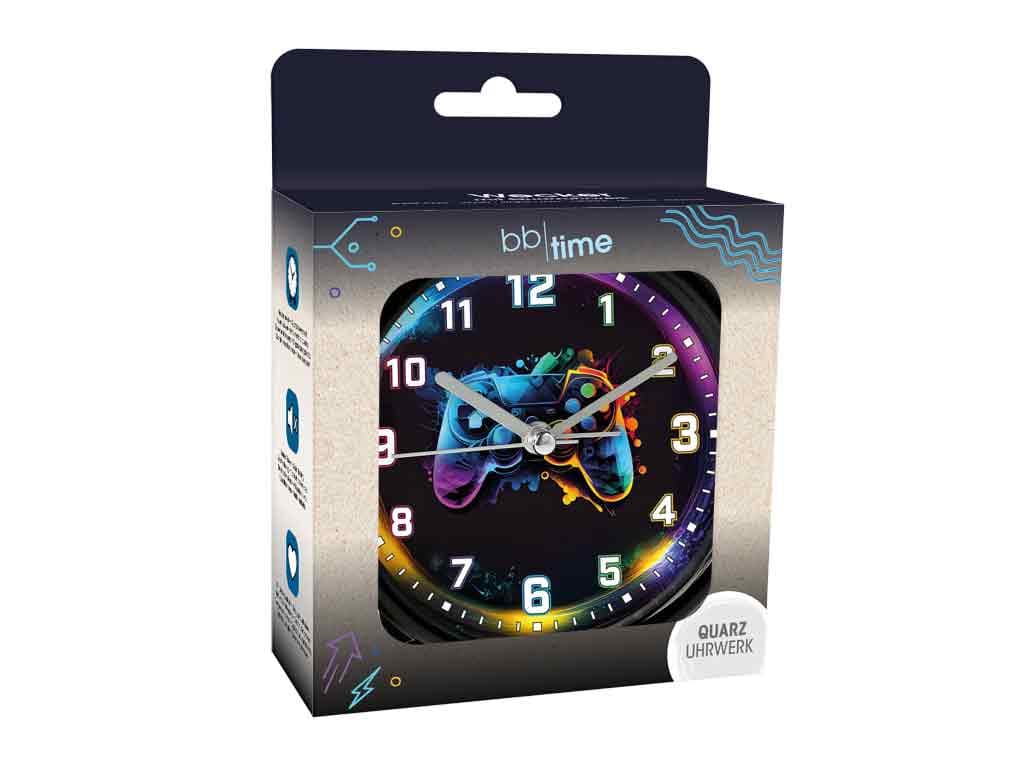 Wecker mit Quarzuhrwerk Gaming schwarz