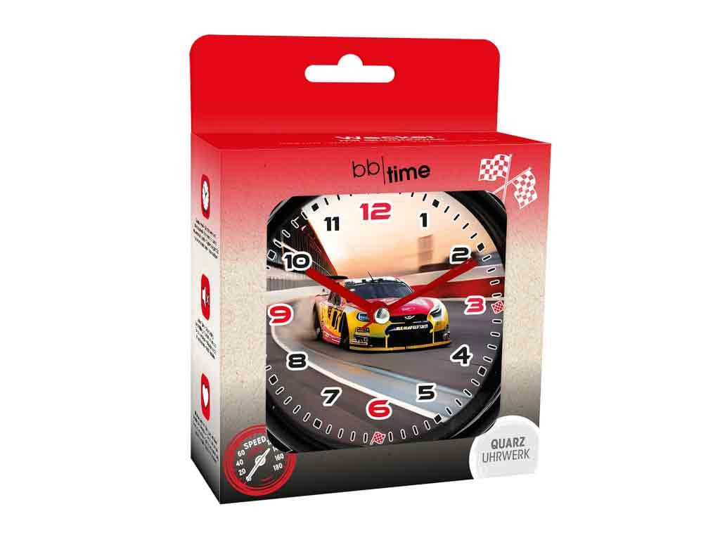 Wecker mit Quarzuhrwerk Rennwagen schwarz