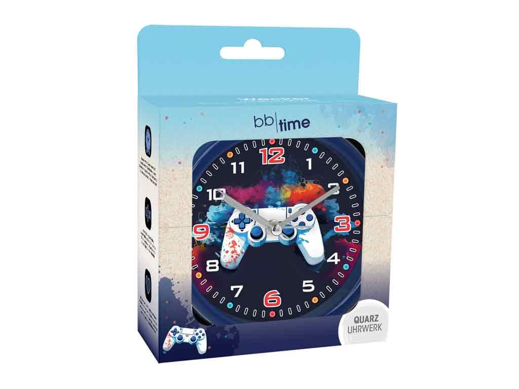 Wecker mit Quarzuhrwerk Gaming blau