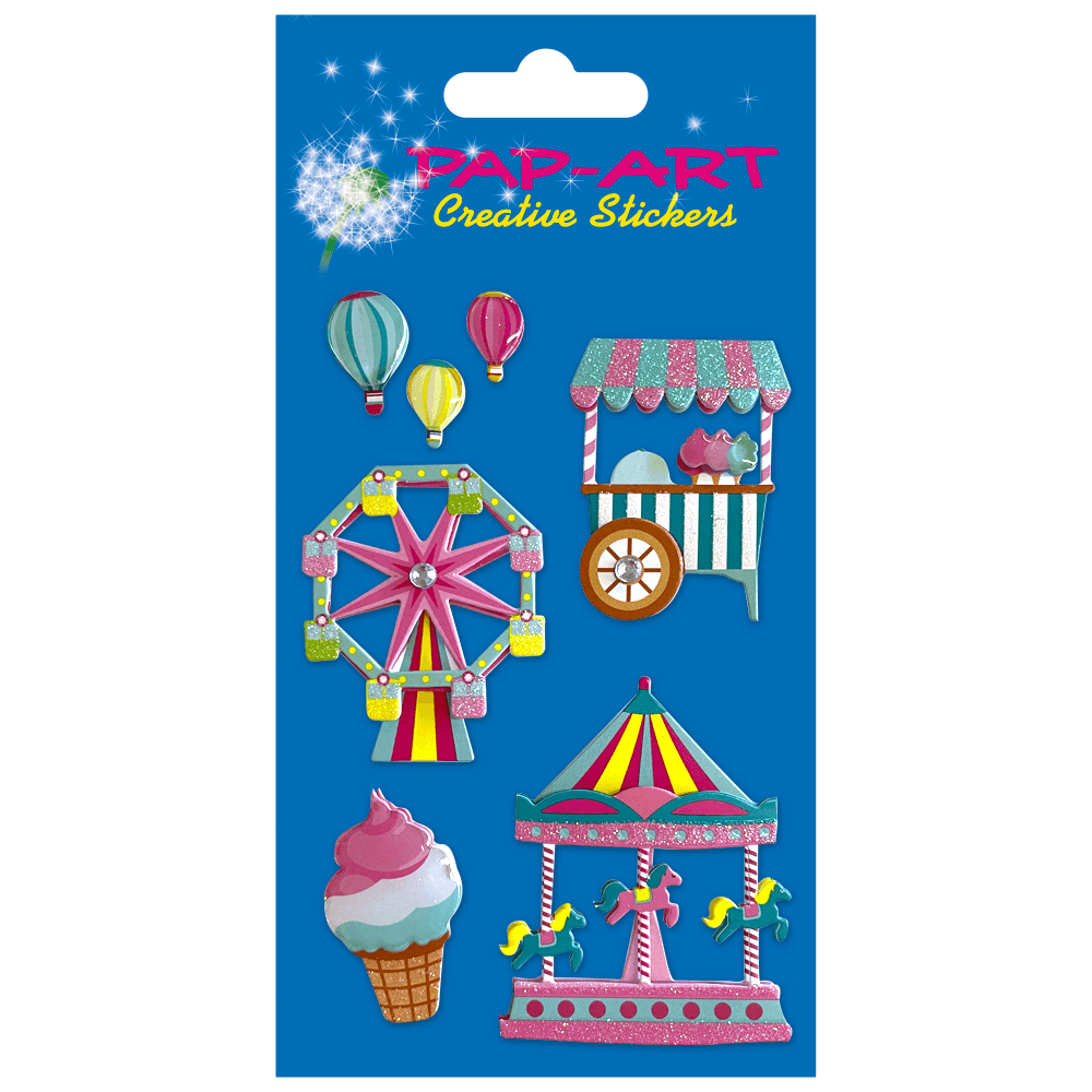 PAP-ART Handmade-Sticker Zirkus