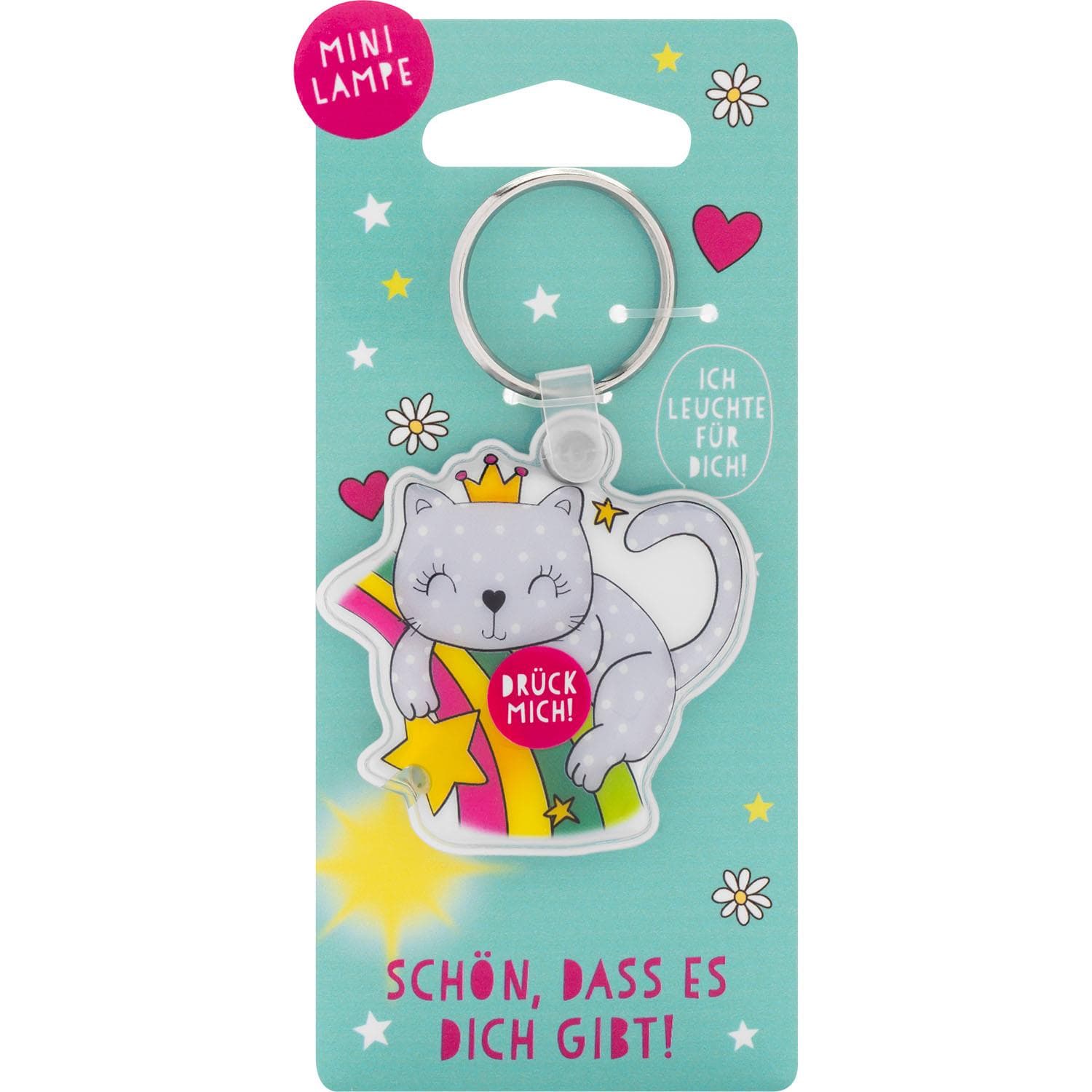 GRUSS&CO Schlüsselanhänger Mini Lampe »Katze«