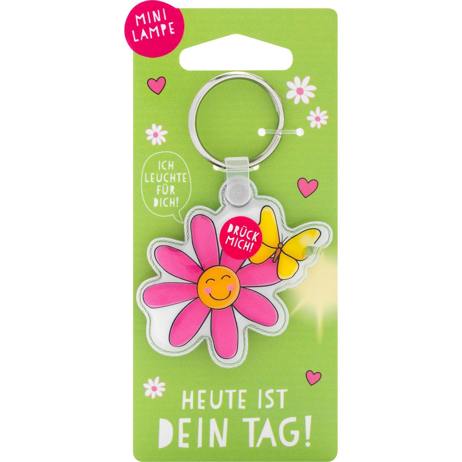 GRUSS&CO Schlüsselanhänger Mini Lampe »Blume«