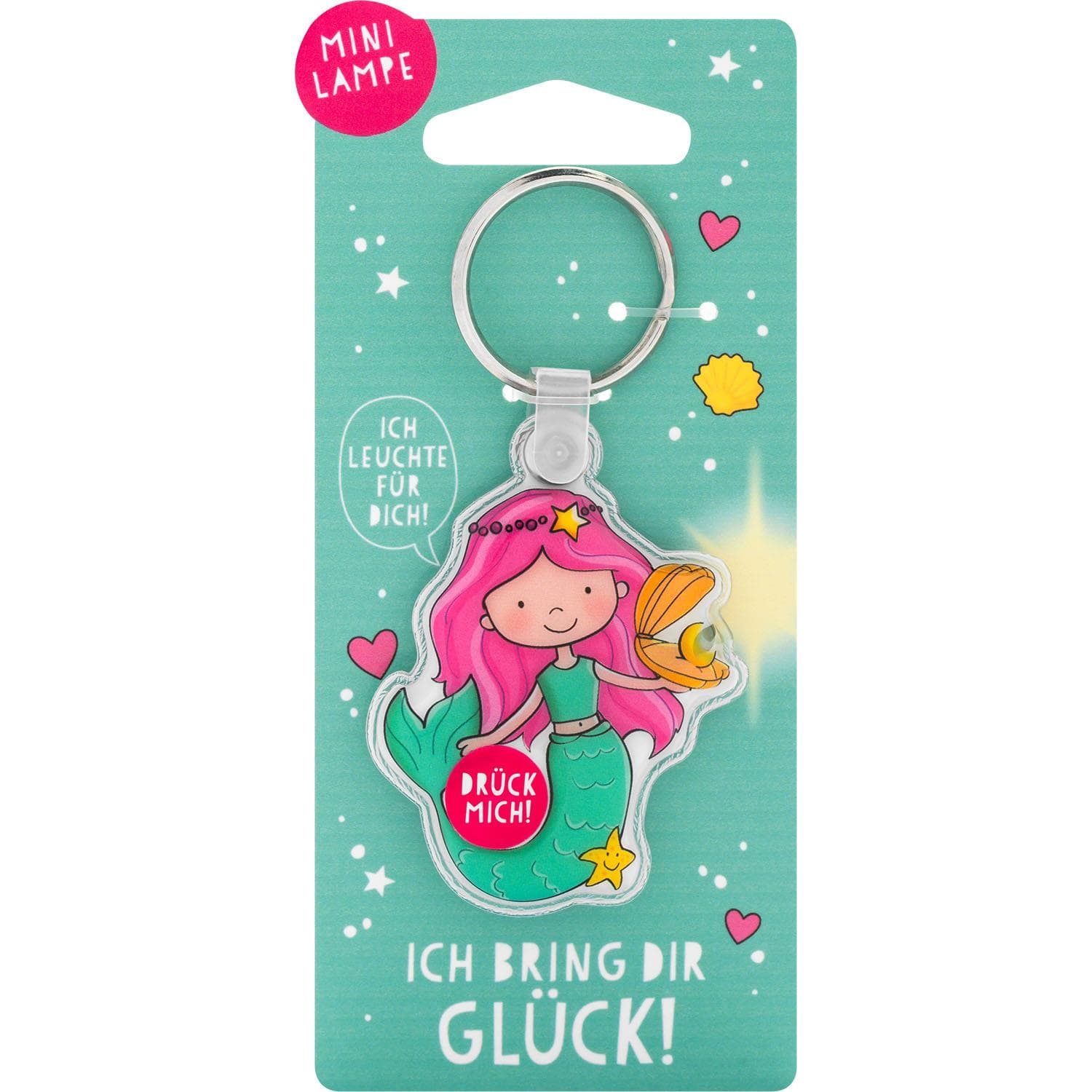 GRUSS&CO Schlüsselanhänger Mini Lampe »Meerjungfrau«