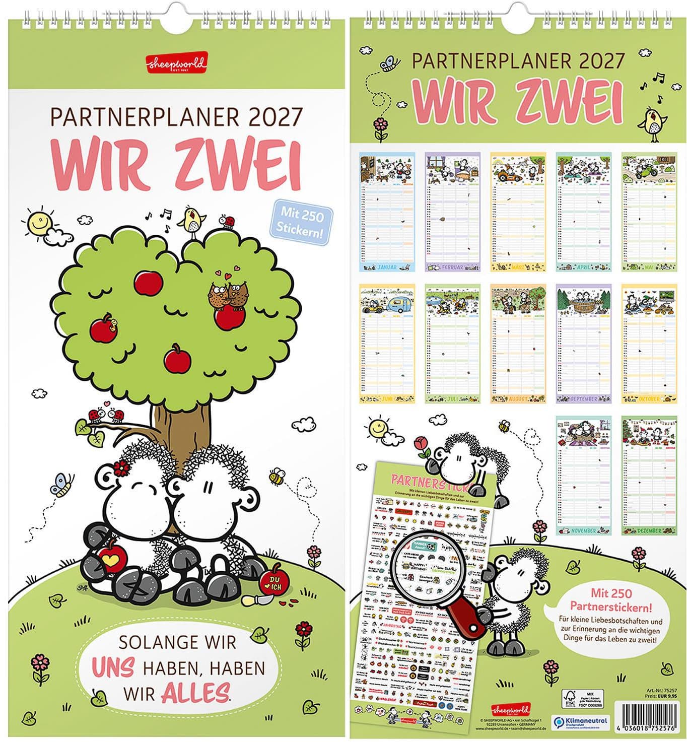 sheepworld Planer für Zwei 2027