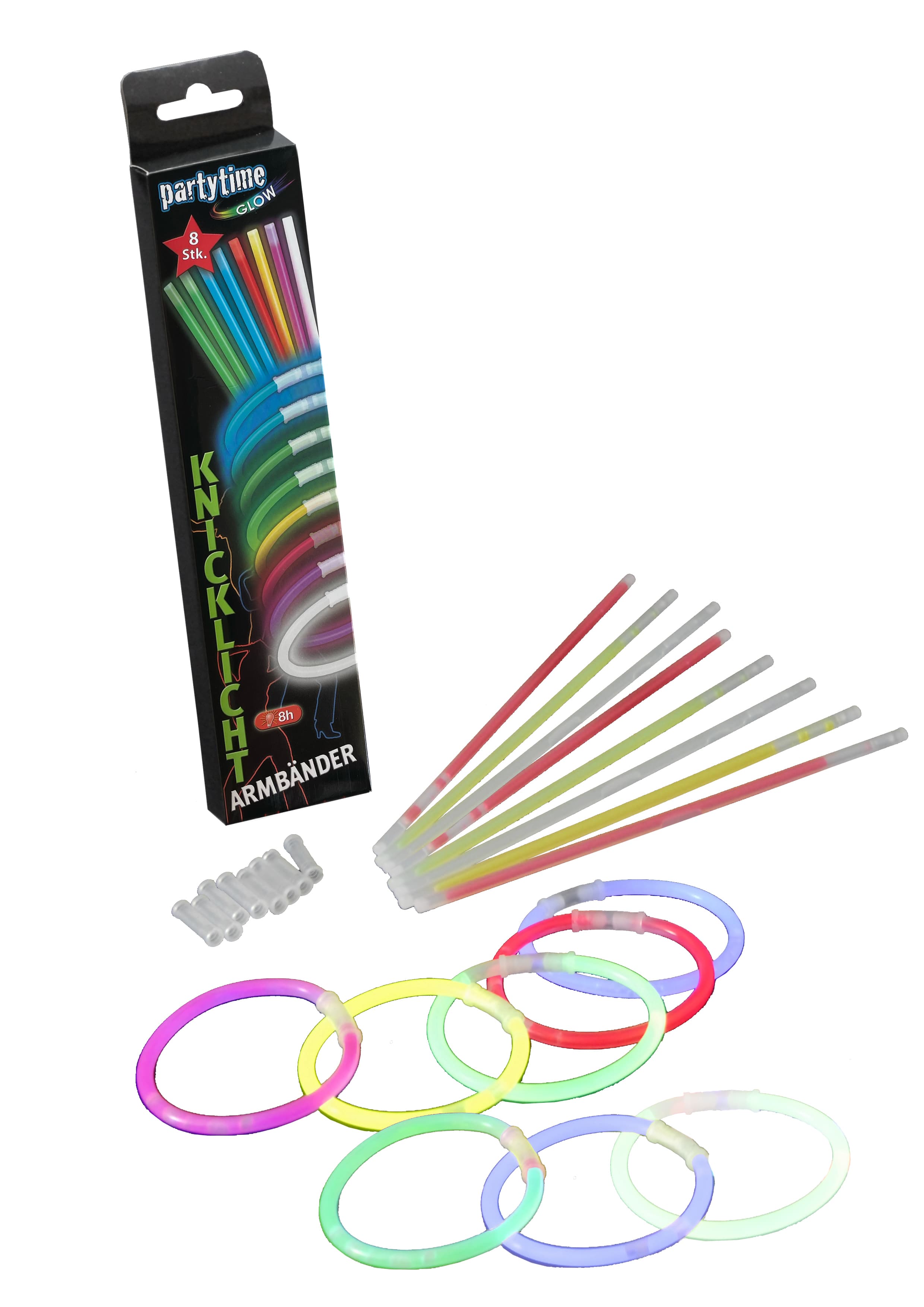 PARTYTIME GLOW - MOTL Knick-Armbänder 8"(20 cm)