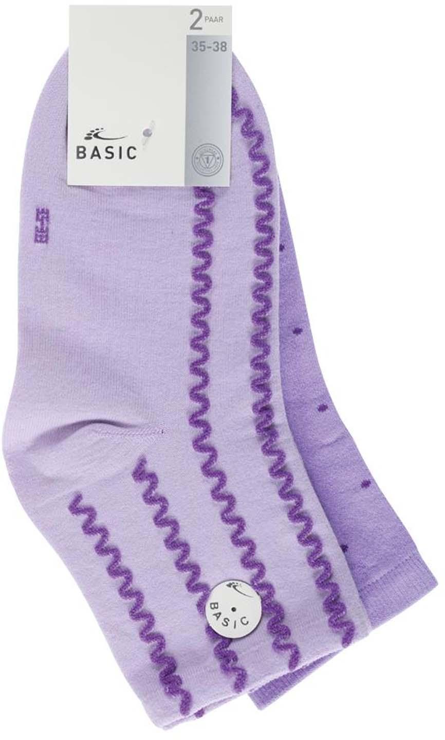 Damen Kurzsocken Basic 2er Pack