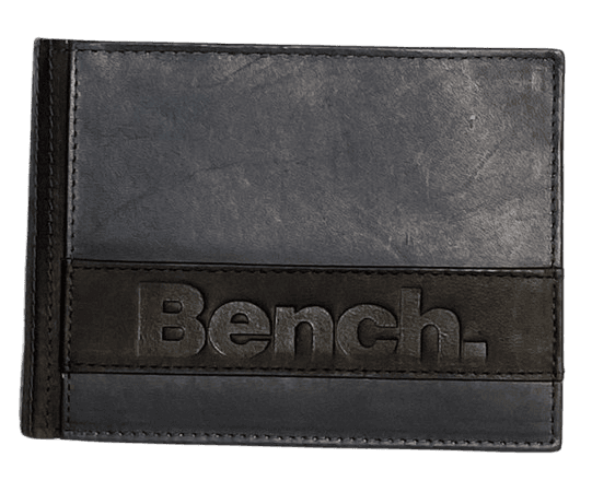 Bench. Lederbörse RFID-Schutz grau