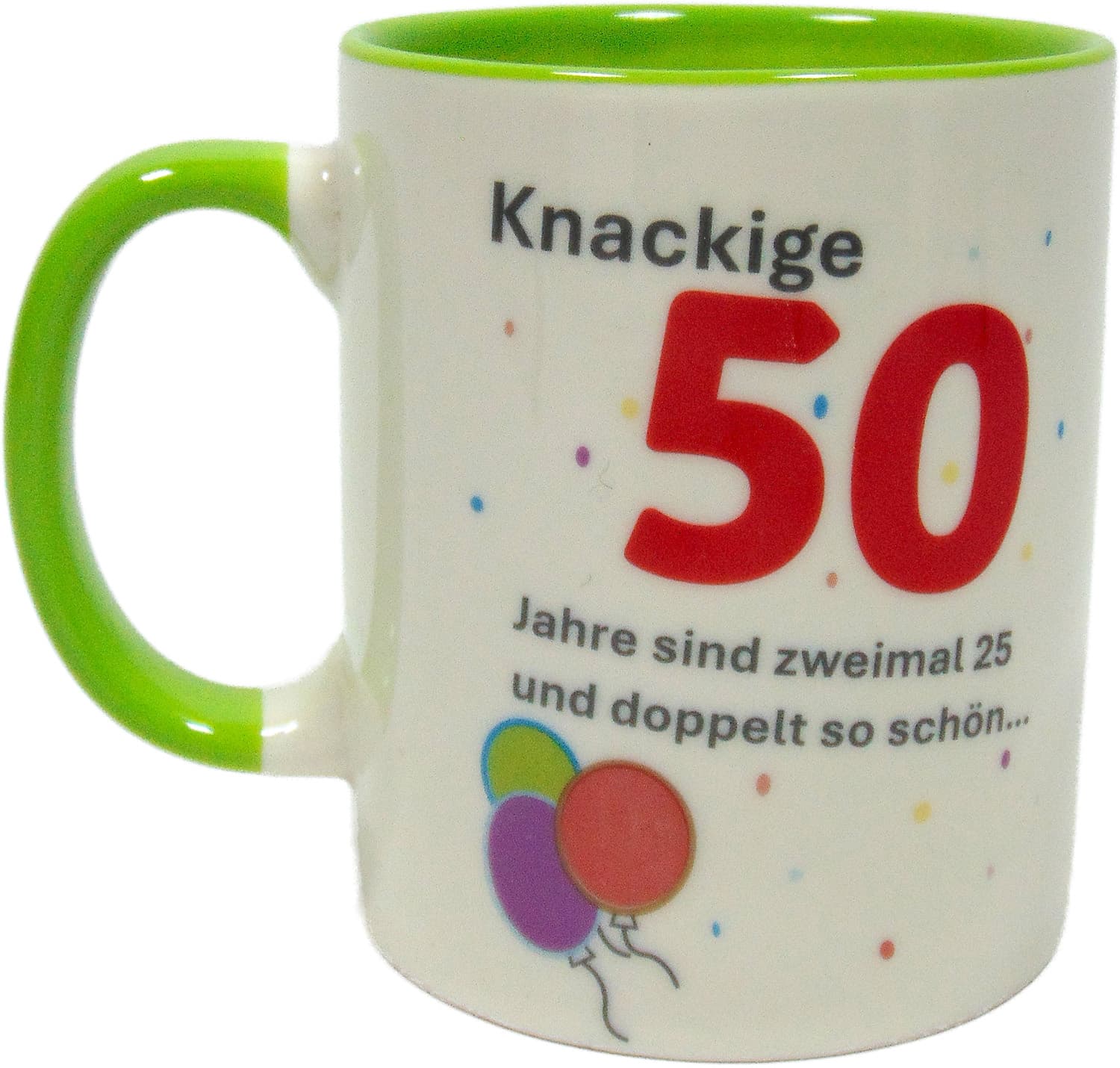 Becher mit Spruch zum 50. Geburtstag