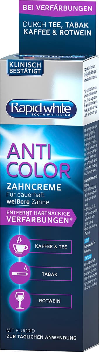 RAPID WHITE Anti-Color Zahncreme