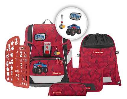 Step by Step Schulranzen-Set 2IN1 PLUS 6teilig Monster Truck Rocky