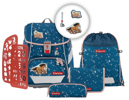 Step by Step Schulranzen-Set 2IN1 PLUS 6teilig Wild Horse Ronja
