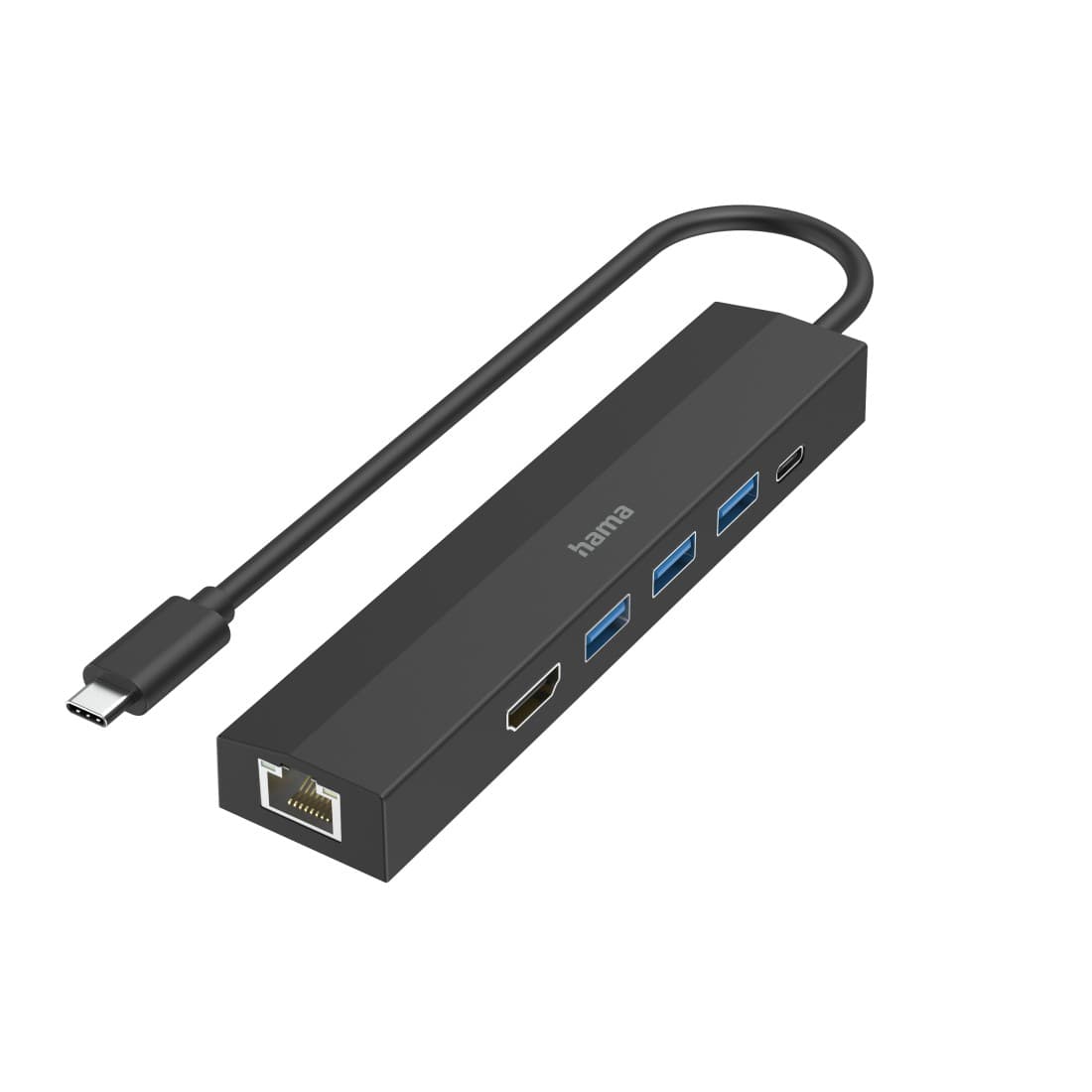 HAMA USB-C-Hub, Multiport, 6 Ports, 3x USB-A, USB-C, HDMI™, LAN/Ethernet