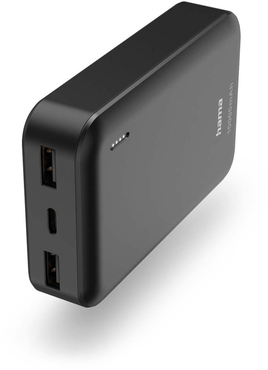 HAMA Power Pack "Pocket 10", 10000mAh, Ausgänge: 2x USB-A, Anthrazit
